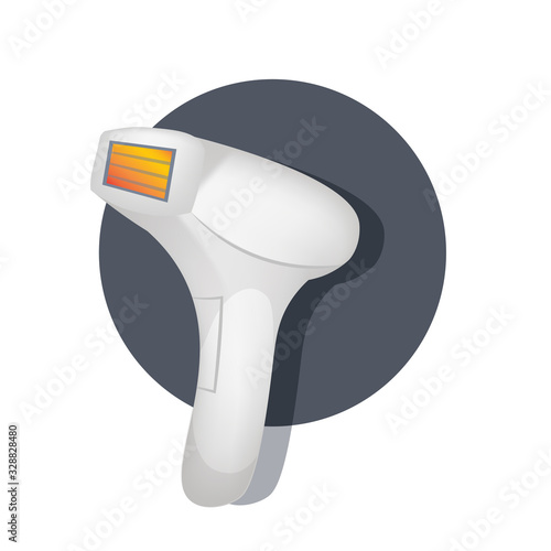 modern laser epilator hair removal skin care concept vector illustration