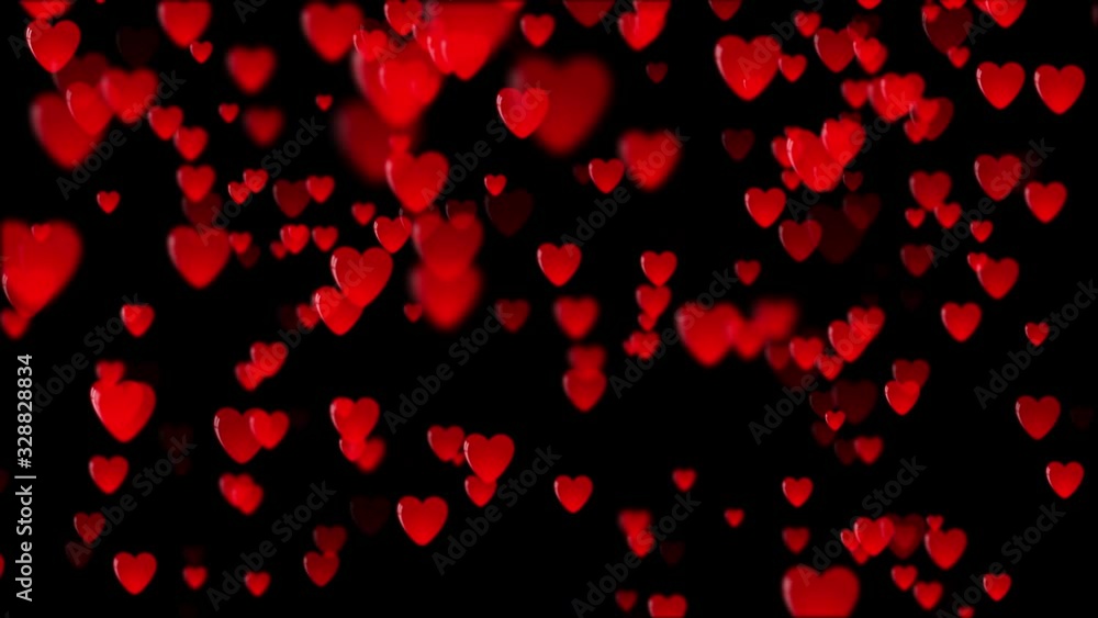 Animated Looped 3D background of pink hearts floating with Alpha Channel Animated Looped 3D background of pink hearts floating with Alpha Channel
