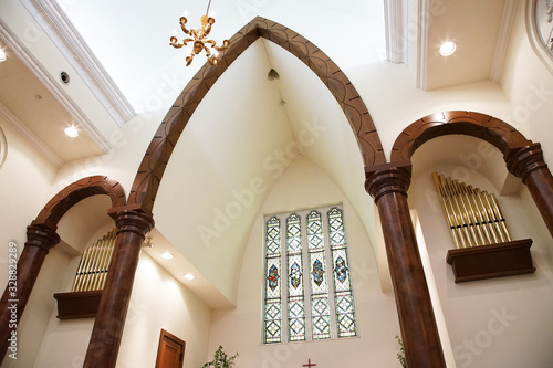 Slika na platnu Stained glass and interior of the marriage ceremonial hall