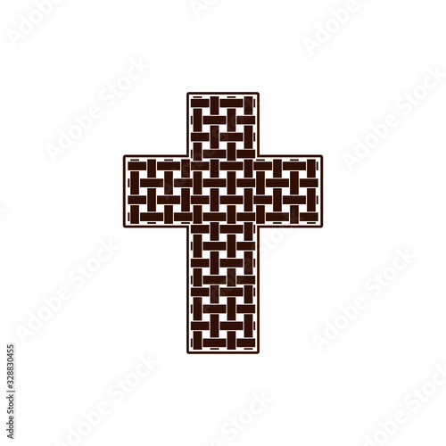 Cross icon isolated on white background