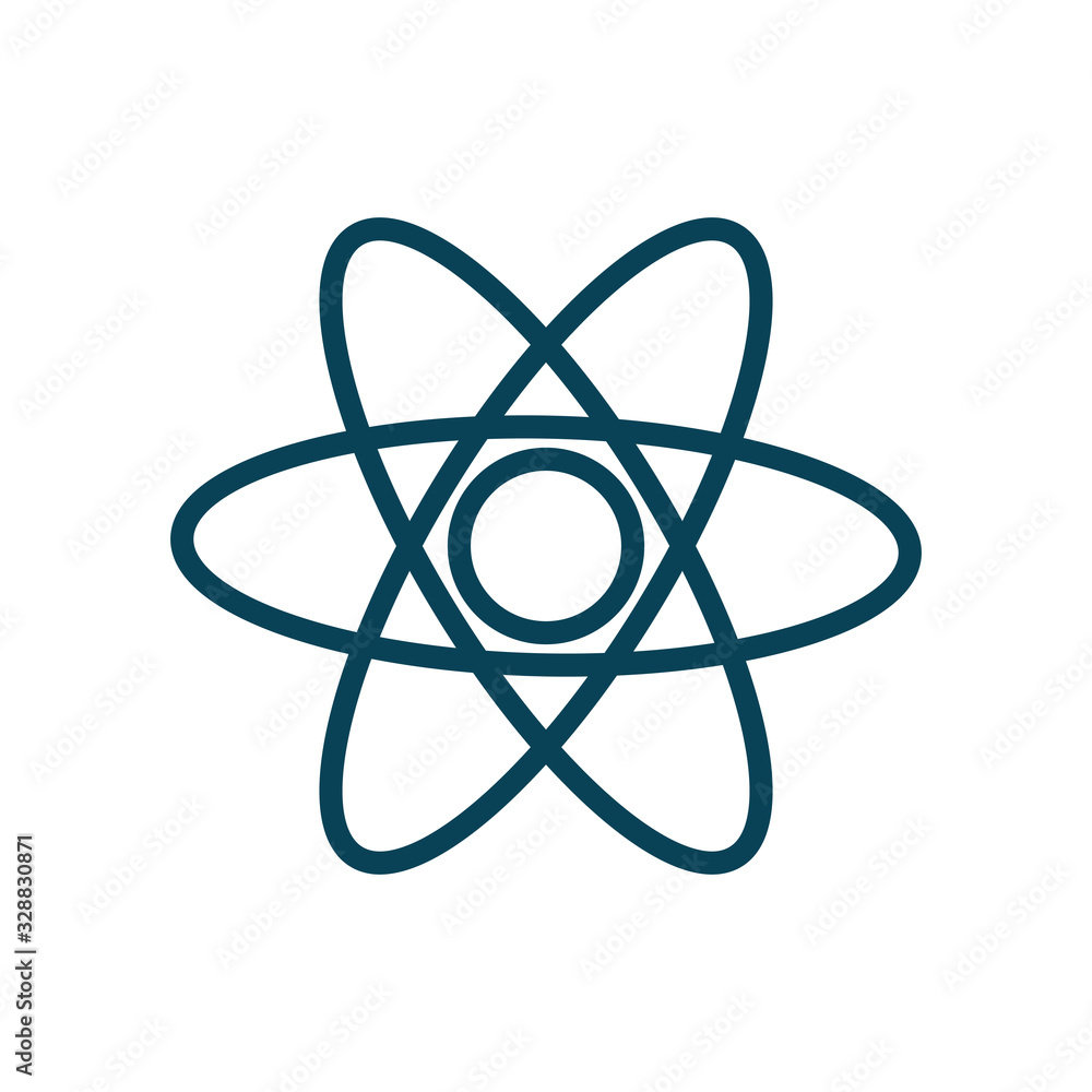 Isolated chemistry atom line style icon vector design