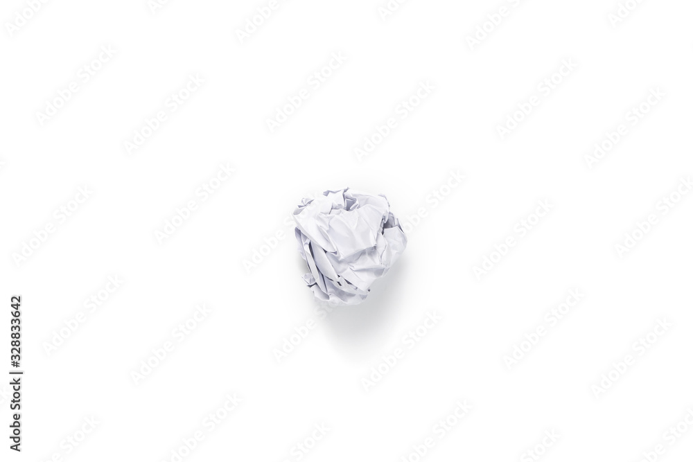 Crumpled white a4 paper was shot in studio light on white background. This means no idea or fail plan concept. Clipping path. Crumpled white a4 paper was shot in studio light on white background. This means no idea or fail plan concept. Clipping path.