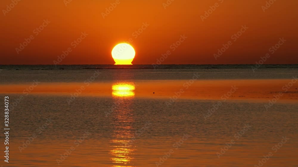 beauty landscape with sunrise over sea, 4k beauty landscape with sunrise over sea, 4k