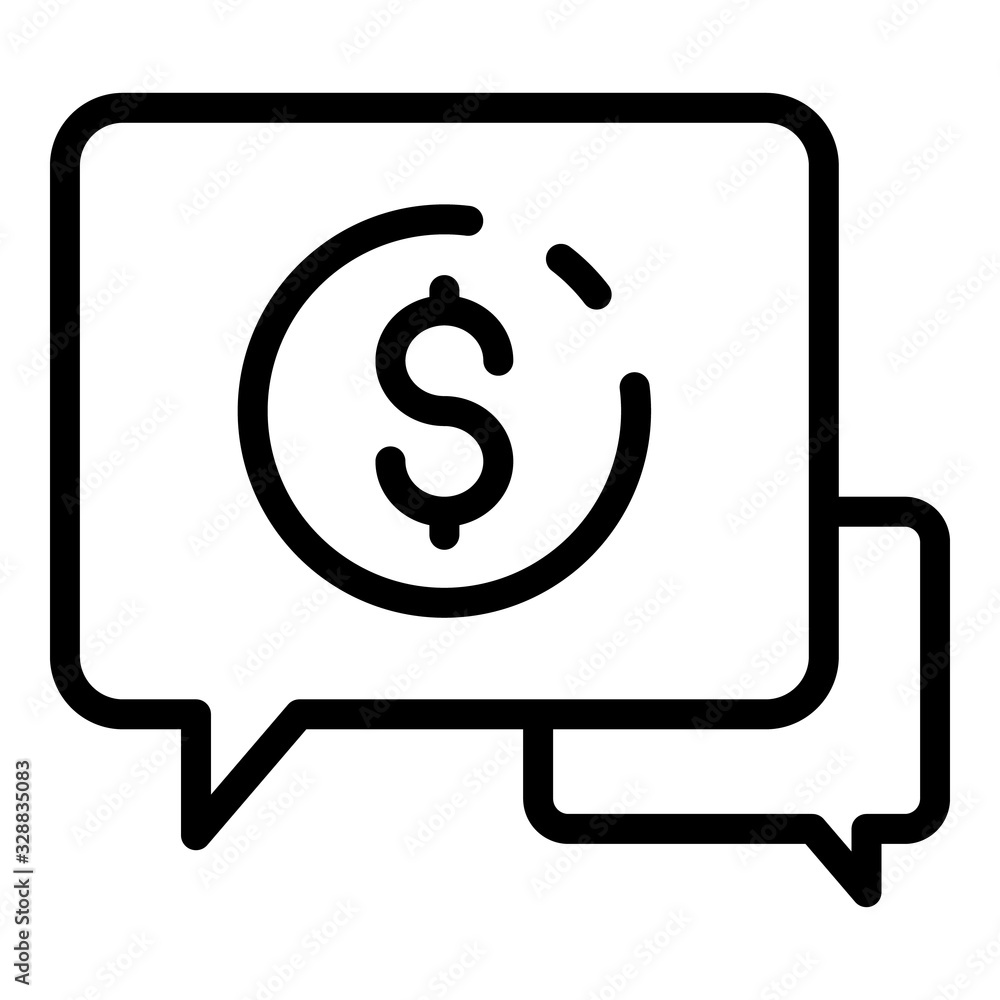 Crowdfunding chat icon. Outline crowdfunding chat vector icon for web design isolated on white background Crowdfunding chat icon. Outline crowdfunding chat vector icon for web design isolated on white background