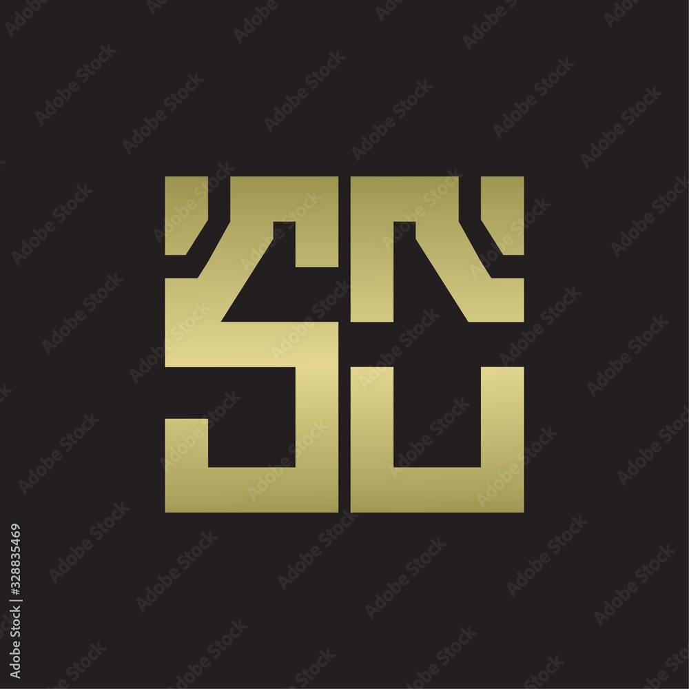 Fototapeta premium SO Logo with squere shape design template with gold colors