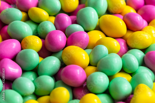 Closeup of Colorful candies background