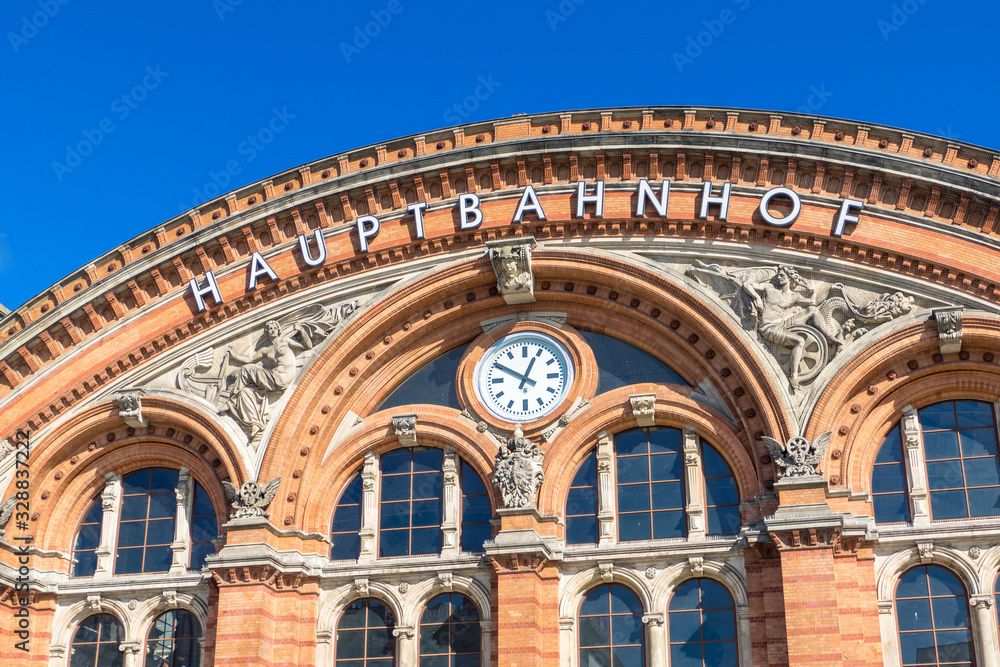 Traditional central station in Bremen