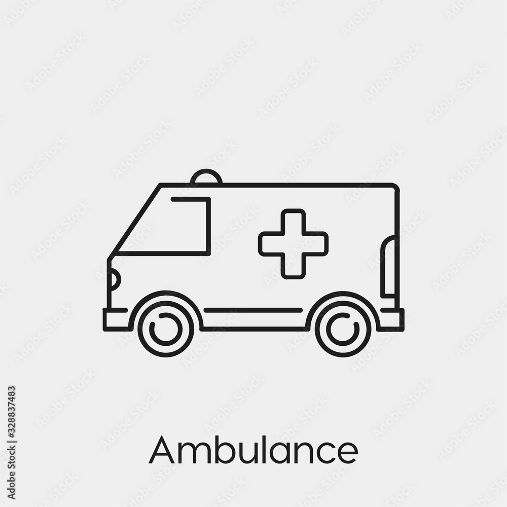 ambulance icon vector. Linear style sign for mobile concept and web design. ambulance symbol illustration. Pixel vector graphics - Vector. ambulance icon vector. Linear style sign for mobile concept and web design. ambulance symbol illustration. Pixel vector graphics - Vector.