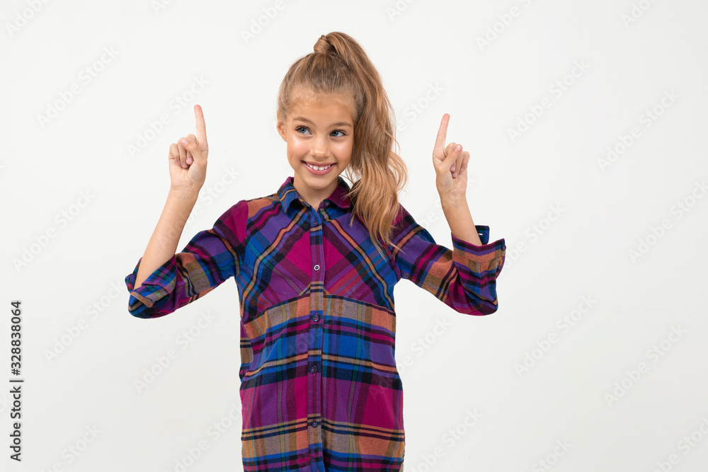 Cute teenager with beautiful face smiles, picture isolated on white background Cute teenager with beautiful face smiles, picture isolated on white background