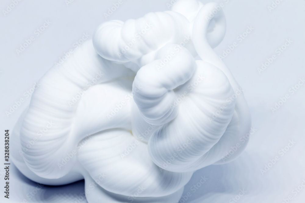 Fototapeta a click of shaving cream on white background