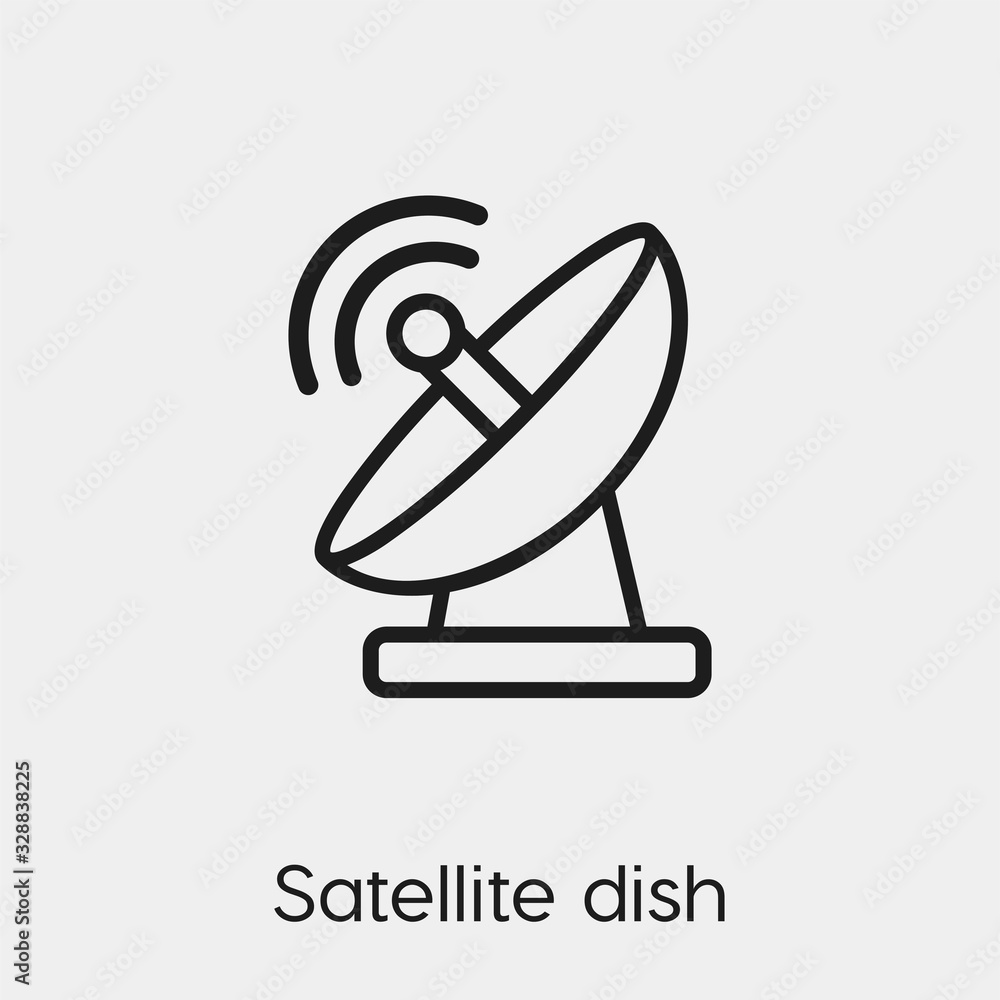satellite dish icon vector. Linear style sign for mobile concept and web design. satellite dish symbol illustration. Pixel vector graphics - Vector. satellite dish icon vector. Linear style sign for mobile concept and web design. satellite dish symbol illustration. Pixel vector graphics - Vector.