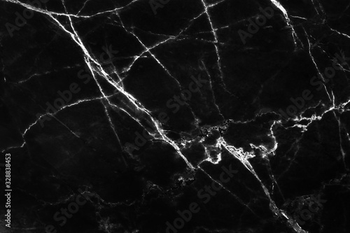 Black marble surface veins seamless patterns or cracked lightning abstract dark background