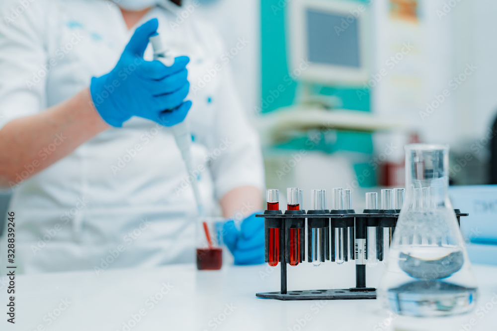 scientist working at the laboratory scientist working at the laboratory