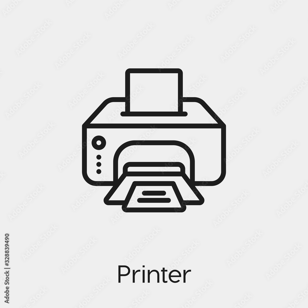 printer icon vector. Linear style sign for mobile concept and web design. printer symbol illustration. Pixel vector graphics - Vector. printer icon vector. Linear style sign for mobile concept and web design. printer symbol illustration. Pixel vector graphics - Vector.