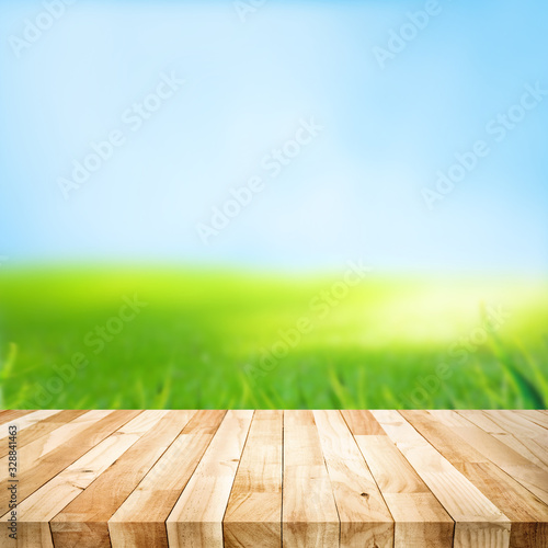 Beautiful texture wood table top texture on white background.For create product display or design key visual