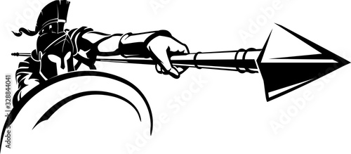 Spartan Pierce Attacking with Spear