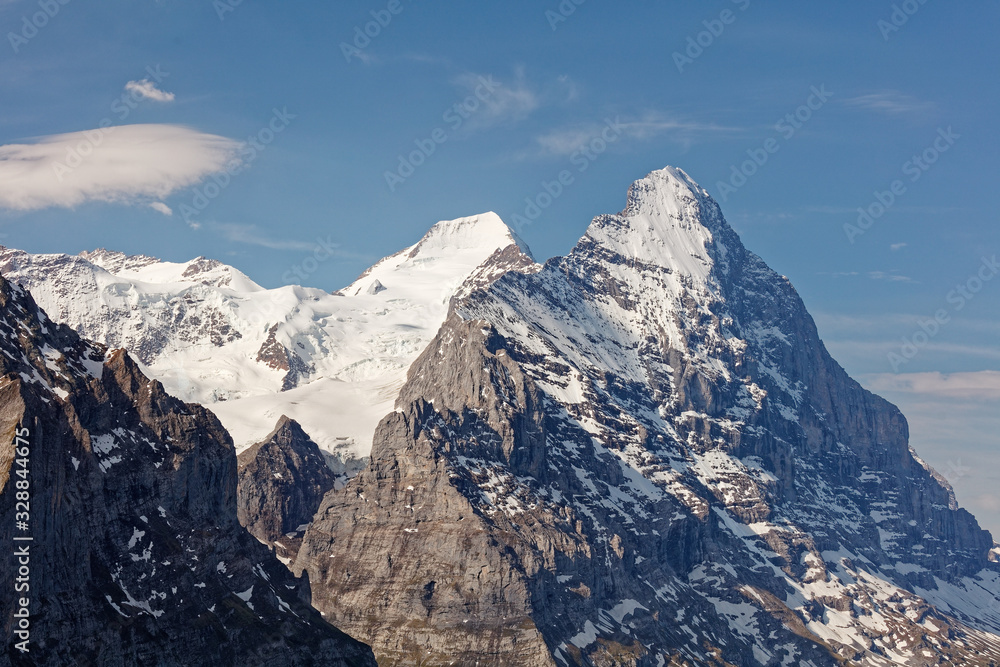 Views of Eiger and Moench from Grosse Scheidegg