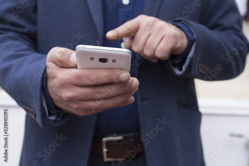  man using the mobile phone