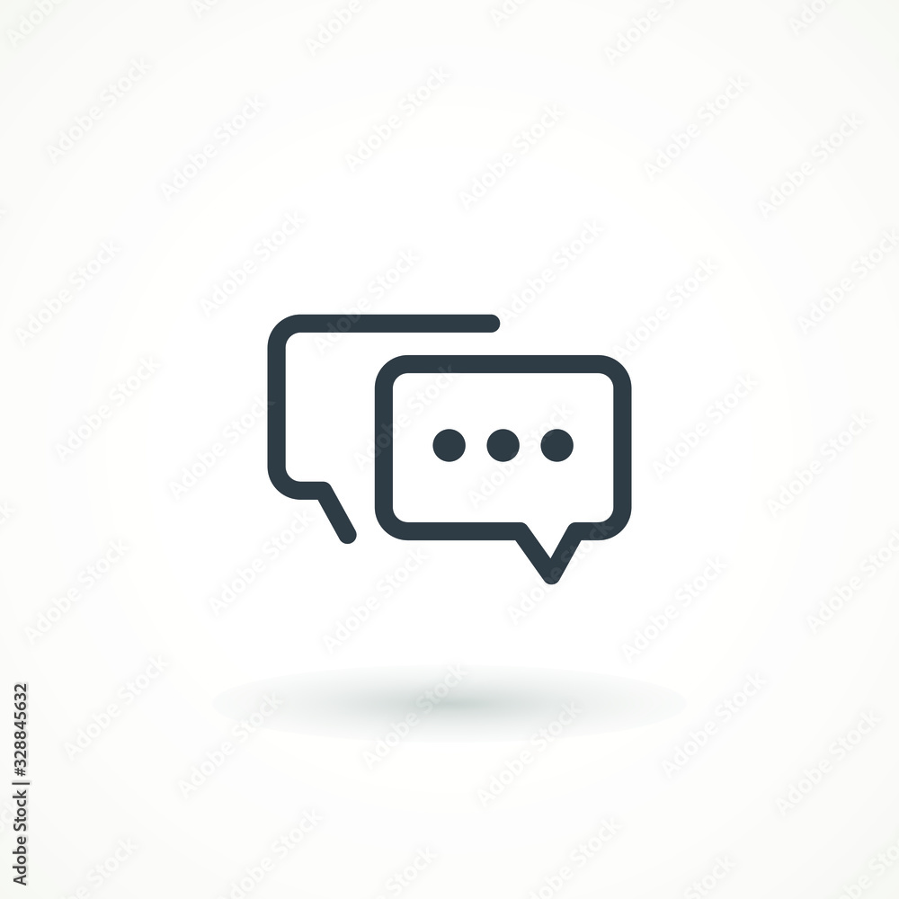 Speech bubbles line Icon, Editable strok flat design style speaking Chatting Chat, speak sign, talk icon Speech bubbles line Icon, Editable strok flat design style speaking Chatting Chat, speak sign, talk icon