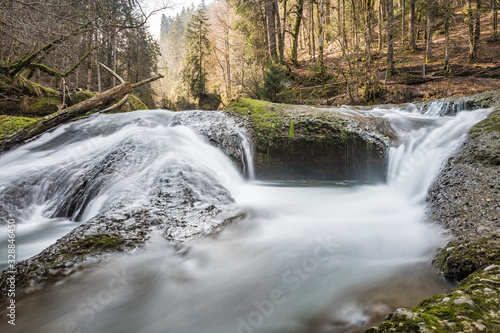 Fototapeta Naklejka Na Ścianę i Meble -  A big waterfall in the forest