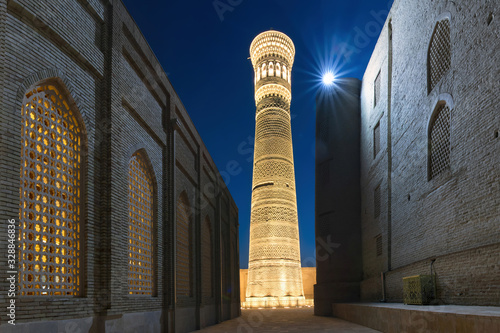 Photos Night view at Great Minaret of the Kalon (symbol of the city)
