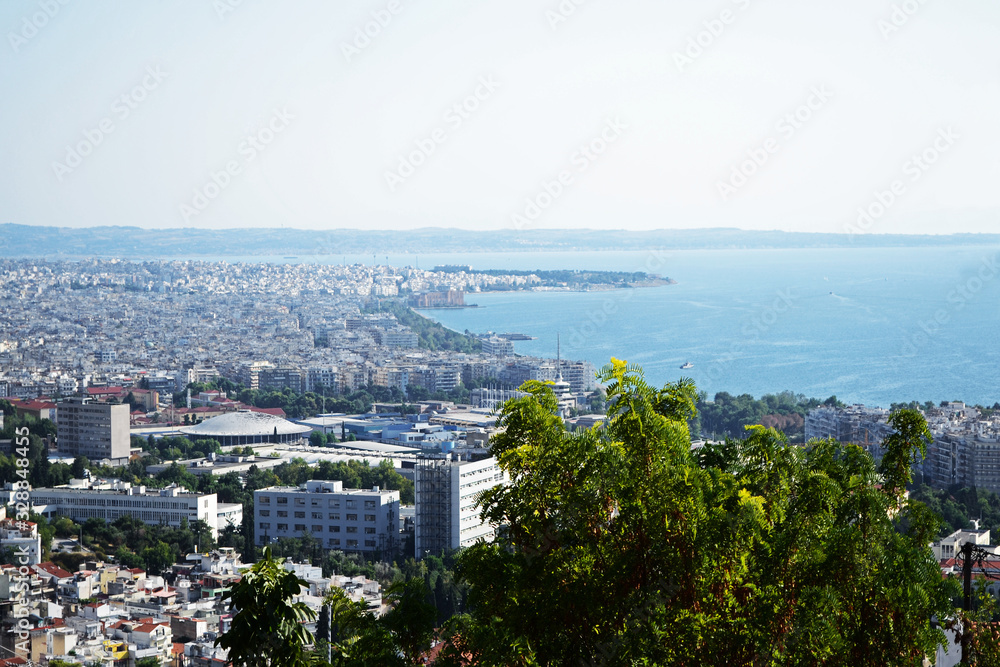 Landscape of Thesaloniki city view from above