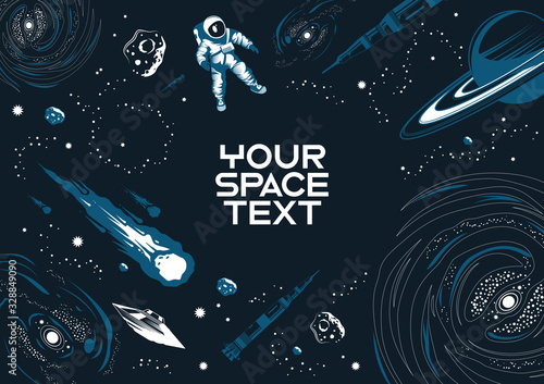 Space Frame Vector Illustration 