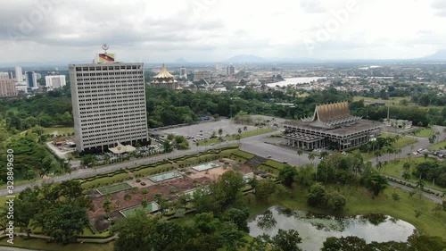 Kuching, Sarawak / Malaysia - March 8, 2020: The Landmark Buildings and Tourist Attraction Areas of the City photo