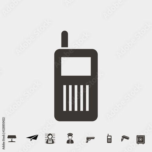 walkie talkie phone vector icon