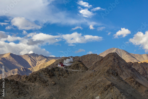 trail on the mountain to the Tibetan temple