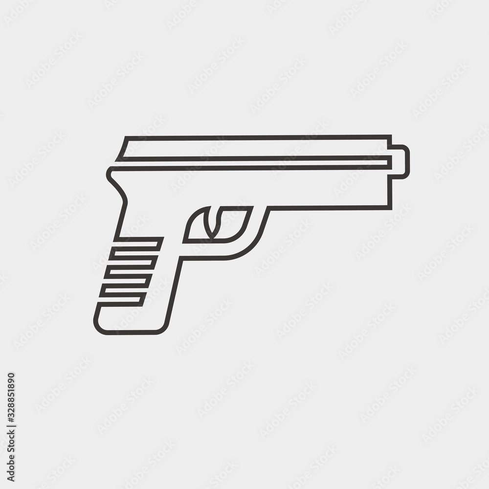 pistol gun vector icon fire arm for security protection pistol gun vector icon fire arm for security protection