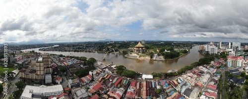 Kuching, Sarawak / Malaysia - March 8, 2020: The Landmark Buildings and Tourist Attraction Areas of the City photo