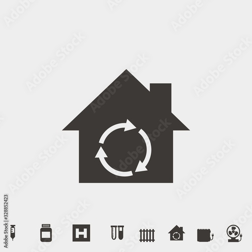 house air circulation vector icon 