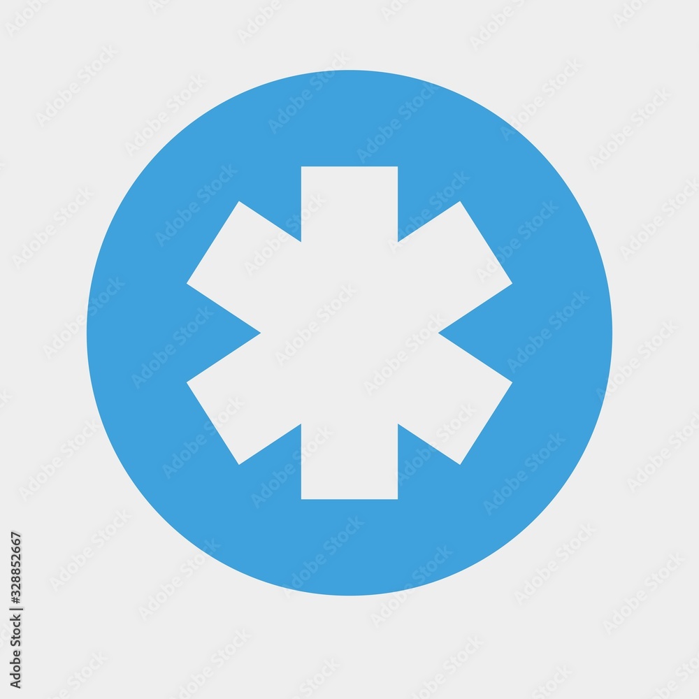 Fototapeta premium hospital ambulance star vector icon