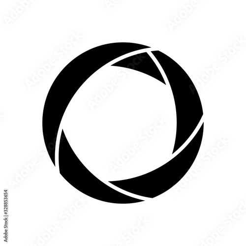 Dslr or mirrorless camera lens aperture icon