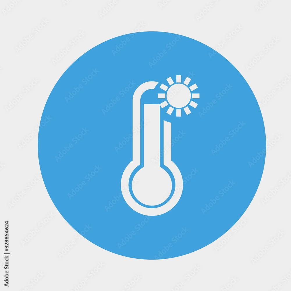 summer sunny thermometer temperature vector icon summer sunny thermometer temperature vector icon