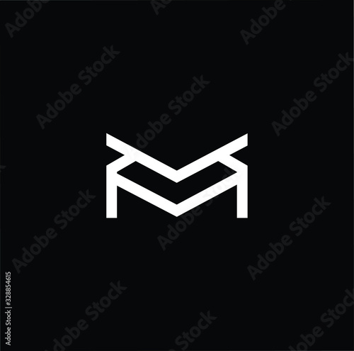 Initial based modern and minimal Logo. MV VM letter trendy fonts monogram icon symbol. Universal professional elegant luxury alphabet vector design