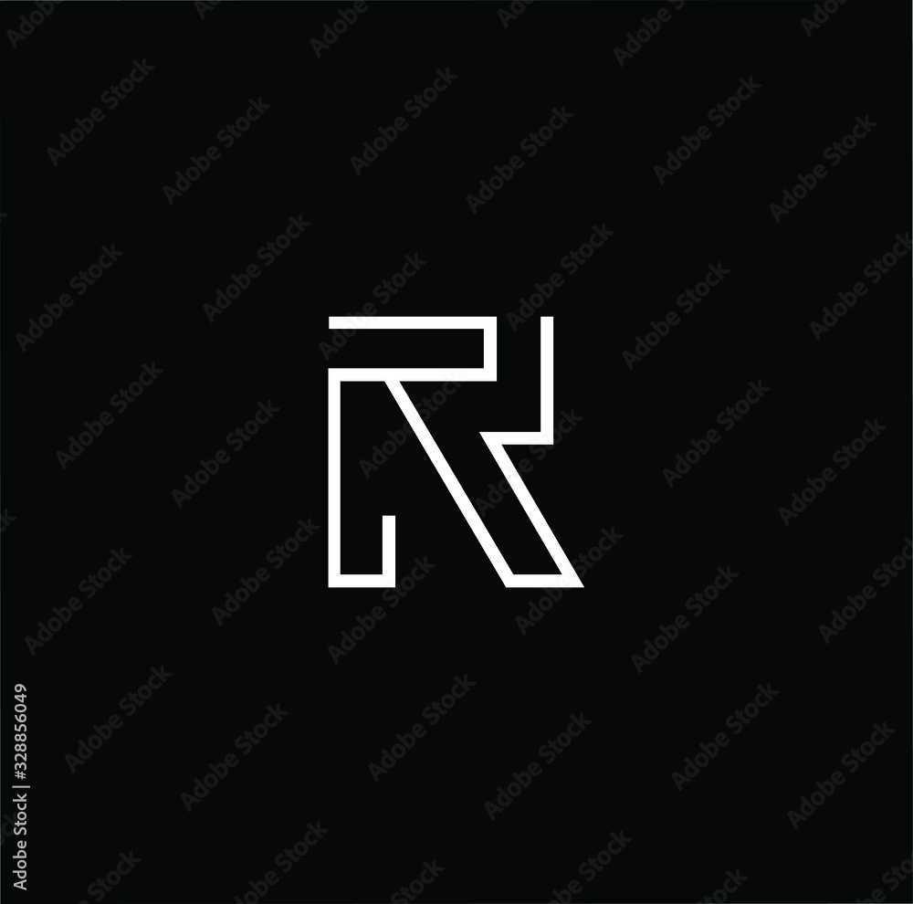 Obraz premium Initial based modern and minimal Logo. R RR RP PR letter trendy fonts monogram icon symbol. Universal professional elegant luxury alphabet vector design