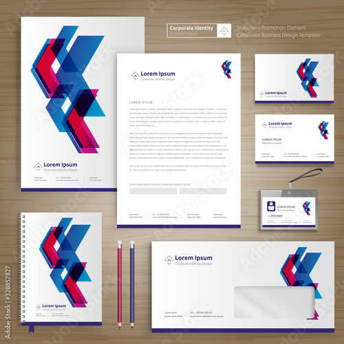 Corporate Business Identity template design stationery Vector abstract  background with memo Gift Items Color promotional souvenirs elements