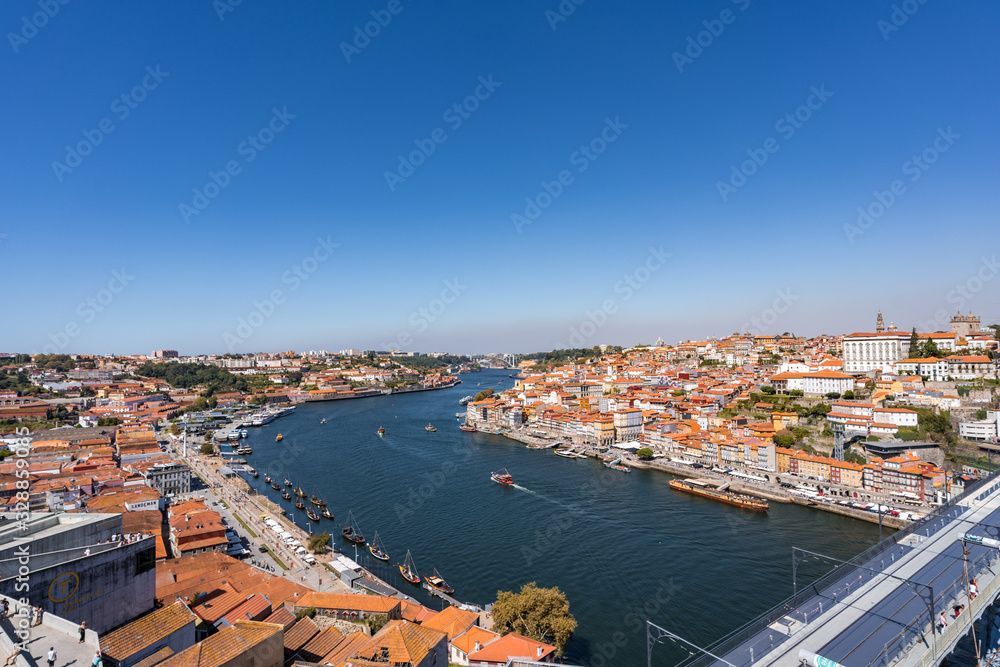 Porto, Portugal: Dom Luis I Bridge over Duoro river and view over old town