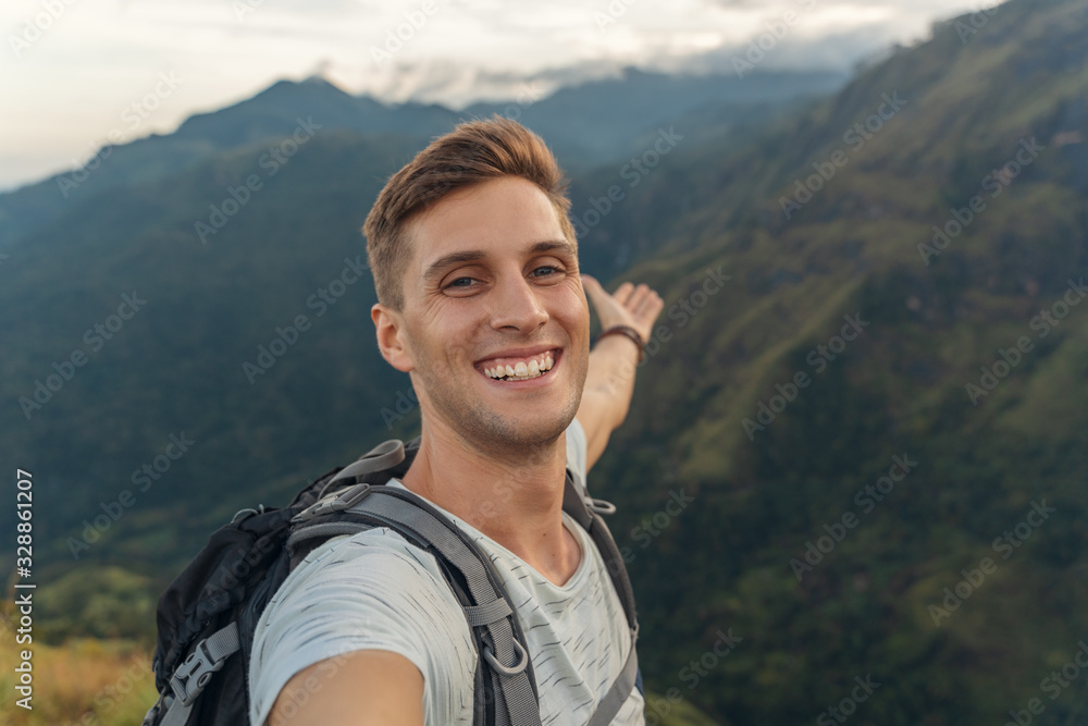 self portrait picture of a man on the top of the mountain self portrait picture of a man on the top of the mountain