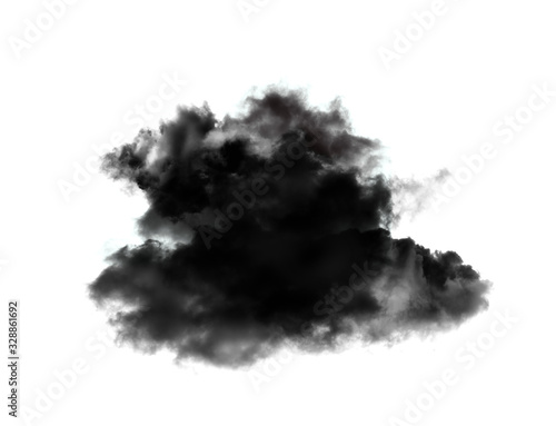 black cloud on white background