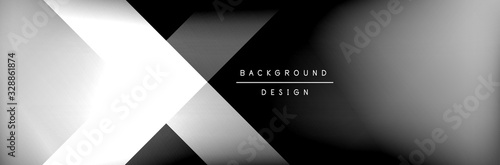 Abstract background - squares and lines composition created with lights and shadows. Technology or business digital template