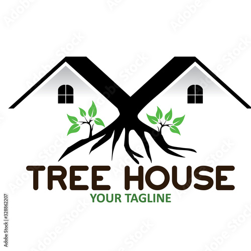 TREE HOUSE LOGO DESIGN TEMPLATE