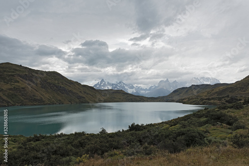 Panorama of Torres del Paine National Park, Patagonia, Chile 