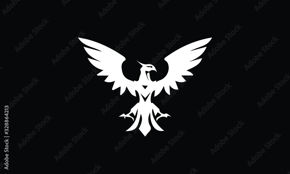 Obraz premium eagle silhouette in black and white