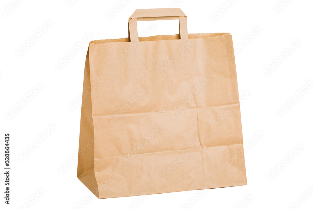 Brown paper packaging on white isolated background. Brown paper packaging on white isolated background.