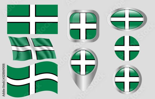 Flag of Devon, England