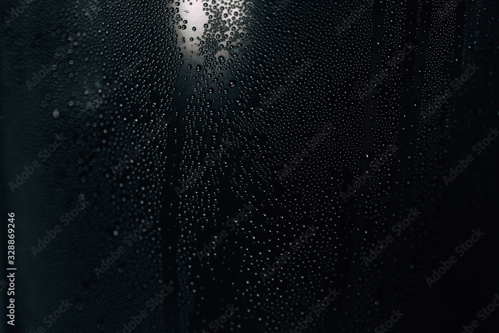 Obraz premium black glossy background with water drops