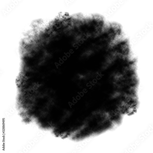 Tableau sur toile 白バックに黒のモヤモヤのイメージ